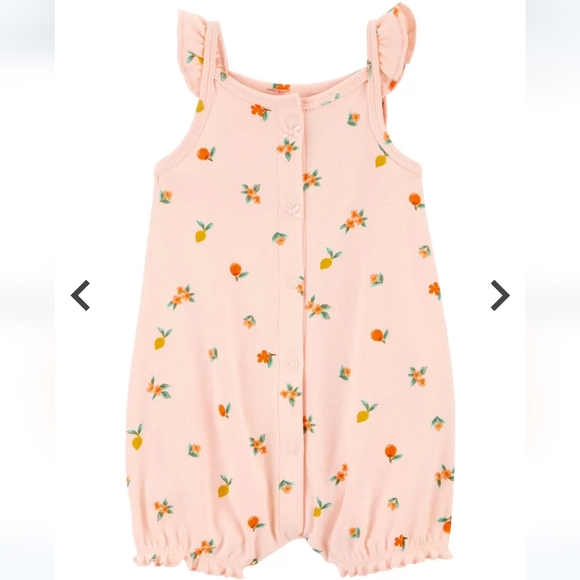 Baby Peach Snap-Up Cotton Romper (12M) *MAKE AN OFFER/BUNDLES WELCOMED* - Picture 1 of 4